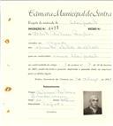 Registo de matricula de velocipedista em nome de Alberto Antunes Marques, morador na Tapada, com o nº de inscrição 6433.