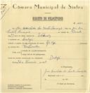 Registo de velocípede de marca Jofil, com o nº 6270, em nome de José Heraclides dos Santos Conceição, morador em A-da-Beja.