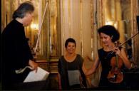 Concerto de Maria João Pires, Augustin Dumay, Gérard Caussé, Ariane Granjon e Jian Wang durante o Festival de Musica de Sintra, na sala da música do Palácio Nacional de Queluz.