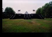 Infraestruturas para as noites de bailado, nos jardins do Hotel Palácio de Seteais.