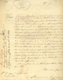 Ofício do Secretário Geral do Governo Civil de Lisboa, Eduardo Segurado, ao Administrador do Concelho de Sintra, ordenando que seja cobrado uma quantia de 3.048rs, ao soldado Jesuino José Manuel, filho de José Manual e de Mariana Joaquina , natural de S. João das Lampas, por ter dado baixa do serviço por incapacidade física.