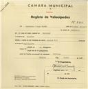 Registo de velocípede de marca Cicles R.P., com o nº 2601, em nome de Domingos Jorge Romão, morador em Bolelas.