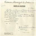 Registo de velocípede de marca Saltley, com o nº 4872, em nome de José Manuel de Mascarenhas Valente, morador em Rua Particular à Rua Dr. Alberto Ferraz nº 5, Queluz.