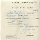 Registo de velocípede de marca Champion, com o nº 4448, em nome de Júlio Nunes Paiva, morador em Idanha.