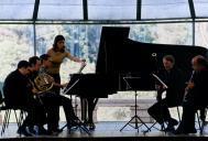 Concerto de Pedro Burmester / Pedro Ribeiro / António Saiote / Hugues Kesteman / Abel Pereira, na Quinta da Piedade, durante o Festival de Música de Sintra.