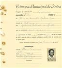Registo de matricula de carroceiro em nome de Ilda da Assunção Baleia Rosa, moradora em Godigana, com o nº de inscrição 1861.
