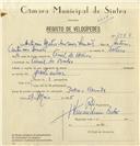 Registo de velocípede com o nº 7948, em nome de António Matias Antunes Simões, morador em Aruil de Baixo.