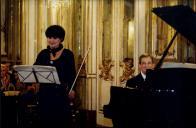 Concerto de Liana Issakadze / Sequeira Costa, na sala da música, no Palácio Nacional de Queluz, durante o Festival de Música de Sintra.