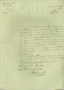 Atestado passado pelo Regedor Francisco António Raposo, da Paróquia de Almargem do Bispo, comprovando que João Baleia, filho de João Antunes, morador no lugar de Dona Maria, trabalhava no tráfego da lavoura com bois e arado.