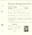 Registo de matricula de velocipedista em nome de Brás Duarte Martins, morador em Pero Pinheiro, com o nº de inscrição 6434.