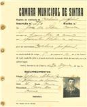 Registo de matricula de cocheiro profissional em nome de José da Silva Canada, morador em Rio de Mouro, com o nº de inscrição 790.