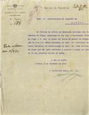 Ofício dirigido ao Administrador do Concelho de Sintra, proveniente do Secretário Geral do Governo Civil do Distrito de Lisboa, dando posse de membro da Delegação da F.N.P.T. a Francisco da Costa Ferreira, em substituição de Tude Martins de Sousa, por estar doente.
