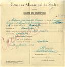 Registo de velocípede com o nº 7607, em nome de António José Mendes Correia, morador em Ranholas.