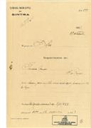 Ampliação de uma casa no Casal do Roque, Belas em nome de Francisco Morais, com o Processo OB nº 599/1923, com a licença de construção nº 454 de 17/11/1923.