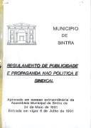 Regulamento sobre Afixação e Inscrição de Mensagens de Publicidade e Propaganda Não Política e Sindical.