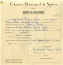 Registo de velocípede de marca Artur & Valadas, com o nº 7632, em nome de Manuel Aniceto Rodrigues Valadas, morador em Av. Heliodoro Salgado, Sintra.