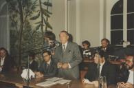 Discurso de João Justino, presidente da Câmara Municipal de Sintra, numa sessão pública da Assembleia Municipal de Sintra na sala da Nau do Palácio Valenças.