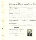 Registo de matricula de carroceiro em nome de Agostinho Duarte Antunes, morador em Aruil, com o nº de inscrição 1650.