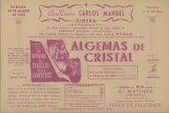 Programa do filme "Algemas de Cristal" realizado por Irving Rapper com a participação de Jane Wyman, Kirk Douglas e Gertrude Lawrence.