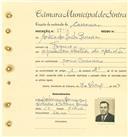 Registo de matricula de carroceiro em nome de Artur dos Santos Parreiras, morador em Francos, com o nº de inscrição 1798.