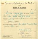 Registo de velocípede de marca G.L., com o nº 7017, em nome de António Figueiredo, morador em Mem Martins.