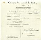 Registo de velocípede com o nº 8607, em nome de Carlos Jorge Duarte, morador em Lameiras.