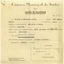 Registo de velocípede de marca Jotel com motor, com o nº 6194, em nome de Rodrigo da Conceição Valério, morador em Algueirão.