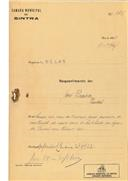 Construção de moradia em Sintra em nome de José Pereira, com o Processo nº OB 146/1922, com a licença de construção nº 84 de 30/05/1922.