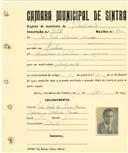 Registo de matricula de velocipedista em nome de José João Oliveira Correia, morador na Rinchoa, com o nº de inscrição 2091.