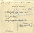 Registo de velocípede de marca Zundap, com o nº 10048, em nome de José Duarte Tomás da Silva, morador em Campo Raso.