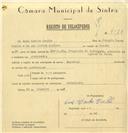 Registo de velocípede de marca Especial, com o nº 7510, em nome de Luís Carlos Coelho, morador em Abrunheira.