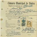 Registo de matricula de velocipedista em nome de Joaquim Jorge, morador em Morlena, com o nº de inscrição 618.