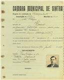 Registo de matricula de velocipedista em nome de João Filipe, morador no Algueirão, com o nº de inscrição 1692.