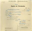 Registo de velocípede de marca Torpedo, com o nº 992, em nome de Cândido Lourenço da Silva, morador em Belas.