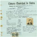 Registo de matricula de velocipedista em nome de António Pires Afonso, morador no Mucifal, com o nº de inscrição 431.