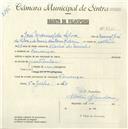 Registo de velocípede com o nº 4715, em nome de José Manuel da Silva, morador em Fervença.