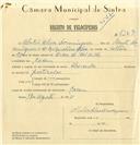 Registo de velocípede de marca Hercules, com o nº 7263, em nome de Abílio Alves Domingues, morador em Cacém.