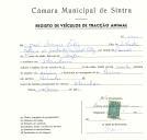 Registo de um veiculo de duas rodas tirado por um animal de espécie asinina destinado a transporte de mercadorias em nome de José Morais Félix, morador na Abrunheira.