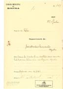 Construção de casa na Azenha, Agualva em nome de José Alves Dias Guimarães, com o Processo OB nº 349/1923, com a licença de construção nº 408 de 24/10/1923.