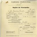 Registo de velocípede de marca B.C.A., com o nº 1140, em nome de José Francisco Parcelas, morador em Peroleite.