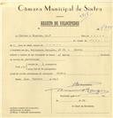 Registo de velocípede com o nº 7355, em nome de Serras & Brantes, Lda, com sede em Sintra.