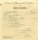 Registo de velocípede de marca Faia, com o nº 7224, em nome de Olimpio Correia, morador em Eugaria.