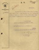 Ofício do Comandante Interino do Regimento de Telegrafistas, A. Moreira, ao Administrador do Concelho de Sintra, para o soldado 323/918, Manuel Pedro Duarte, seja eliminado do caderno de chamada da freguesia de Rio de Mouro, visto já ter falecido.