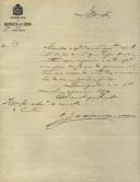 Ofício pelo Secretário Geral Interino da 2ª Repartição do Governo Civil de Lisboa, C. J. de Lacerda e Melo, ao Administrador do Concelho de Sintra, solicitando os mapas dos géneros relativos aos meses de Outubro e Novembro do ano findo.
