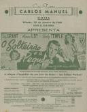 Programa do filme "O Solteirão" realizado por Irving Reis com a participação de Cary Grant, Myrna Loy e Shirley Temple.