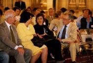 Público para assistir ao Concerto de piano com Nicholas Angelich, durante o Festival de Música de Sintra, na sala da música do Palácio Nacional de Queluz.