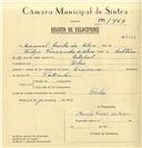 Registo de velocípede de marca Leuman, com o nº 7522, em nome de Manuel Carlos da Silva, morador em Belas.