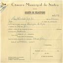 Registo de velocípede com o nº 6199, em nome de Saul Sebastião Jorge Reis, morador em vale de Lobos.