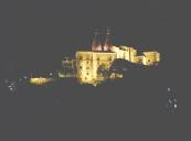 Vista noturna do Palácio Nacional de Sintra.