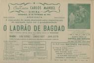 Programa do filme "O Ladrão de Bagdad" com a participação de Sabu, June Duprez, Conrad Veidt e John Justin.